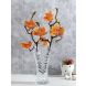 Set of 2 Classic Passion Orchid Glory Orange Artificial Flowers Stems  (FL20385OR)