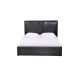 Grace Queen Size Bed with Storage in Black Colour