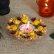 eCraftIndia Decorative Handcrafted Yellow and Red Floral Tea Light Holder (HCCS651)