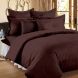 eCraftIndia 210 TC Premium Luxury Cotton Satin Striped Double Bed King Size Bedsheet (100 In x 108 In) with 2 pillow cover - Brown (HFDBD501_BRN)