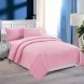 eCraftIndia 210 TC Premium Luxury Cotton Satin Striped Double Bed King Size Bedsheet (100 In x 108 In) with 2 pillow cover - Light Pink (HFDBD501_LPK)