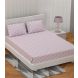 eCraftIndia 250 TC Premium Luxury Cotton Satin Ethnic Print Double Bed King Size Bedsheet (100 In x 108 In) with 2 pillow cover - Pink (HFDBD602_PINK)