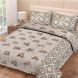 eCraftIndia 144 TC Pure Cotton Floral Print Double Bed Bedsheet (90 In x 108 In) with 2 pillow cover - Orange (HFDBD615_OR)