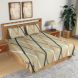 eCraftIndia 140 TC Glace Cotton Double Bed Beige Geometric Design Bedsheet (90 In x 100 In) with 2 pillow cover (HFDBD645)