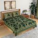 eCraftIndia 180 TC Pure Cotton Premium Double Bed King Size Floral Design Bedsheet (100 In x 108 In) with 2 pillow cover - Green (HFDBD661_GRN)