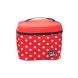 Lock & Lock Plastic Lunch Box With Polka Bag Set, 4-Pieces, Red