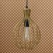 eCraftIndia Edison Filament Golden Finish Diamond Cage Pendant Light, Ceiling Hanging Lamp for Home/Living Room/Offices/Restaurants (ILAMP_CL16)