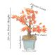 Artificial Orange Color Maple Bonsai Tree (108)