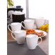 Clay Craft White Solid Omega Series Fine Ceramic  Coffee/Tea Mugs Set of 6(CM-OMEGA-IMP-1101)
