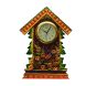 eCraftIndia Papier-Mache Wall Clock Floral Hut Design  (KWC506)
