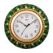 eCraftIndia Splendid Green Color Embossed Papier-Mache Wooden Handcrafted Wall Clock (KWC523)