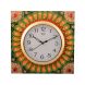 eCraftIndia Wooden Papier Mache Splendid Artistic Handcrafted Wall Clock (KWC534)