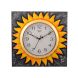 eCraftIndia Wooden Glorious Sun Design Artistic Handcrafted Wall Clock (KWC541)