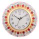 eCraftIndia Wooden Papier Mache Ornamental Handcrafted Wall Clock (KWC556)