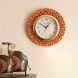 eCraftIndia Geometric Shape Decorative Papier-Mache Wooden Handcrafted Wall Clock (KWC567)