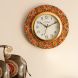 eCraftIndia Crystal Studded Embellish Papier-Mache Wooden Handcrafted Wall Clock (KWC569)