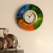 eCraftIndia Beautiful & Colorful Senary View Wooden Handcrafted Wall Clock (KWC589)