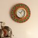 eCraftIndia Exquisite Papier-Mache Wooden Handcrafted Wall Clock (KWC593)