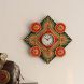 eCraftIndia Designer and Colorful Papier-Mache Wooden Handcrafted Wall Clock (KWC601)
