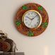 eCraftIndia Lavish Artistic Design Papier-Mache Wooden Handcrafted Wall Clock (KWC605)