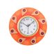 eCraftIndia Decorative Handcrafted Orange Wooden Wall Clock (KWC612)
