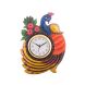 eCraftIndia Exotic and Stylish Colorful Peocock Wooden Handcrafted Wooden Wall Clock (KWC633)