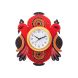 eCraftIndia Handcrafted Papier-Mache 2 Peococks Decorative Wall Clock (KWC654)