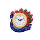 eCraftIndia Handcrafted Papier-Mache Peocock Wall Clock (KWC658)