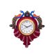 eCraftIndia Handcrafted Papier-Mache 2 Peococks Decorative Wall Clock (KWC665)