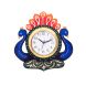 eCraftIndia Handcrafted Papier-Mache 2 Peococks Decorative Wall Clock (KWC678)