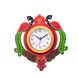 eCraftIndia Handcrafted Papier-Mache 2 Peococks Decorative Wall Clock (KWC680)