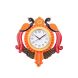 eCraftIndia Handcrafted Papier-Mache 2 Peococks Decorative Wall Clock (KWC681)