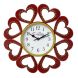 eCraftIndia Heart Shape Design Handcrafted Wooden Wall Clock (KWC716)