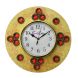 eCraftIndia Handcrafted Antique Design Papier-Mache Wooden Wall Clock (KWC721)