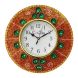 eCraftIndia Handcrafted Antique Design Papier-Mache Wooden Wall Clock (KWC723)