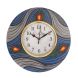 eCraftIndia Handcrafted Ethnic Theme Round Wooden Wall Clock (KWC726)