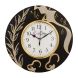 eCraftIndia Handcrafted Ethnic Theme Round Wooden Wall Clock (KWC730)
