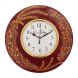eCraftIndia Handcrafted Ethnic Theme Round Wooden Wall Clock (KWC731)