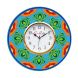eCraftIndia Ethnic Design Wooden Colorful Round Wall Clock (KWC902)