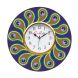 eCraftIndia Ethnic Design Wooden Colorful Round Wall Clock (KWC904)