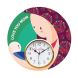 eCraftIndia Love You Mom Theme Wooden Colorful Round Wall Clock (KWC931)
