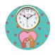 eCraftIndia Family Love Theme Wooden Colorful Round Wall Clock (KWC940)