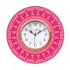 eCraftIndia Valentine Love Heart Theme Wooden Colorful Round Wall Clock (KWC943)