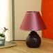 Vintage Style Polished Ceramic Round Red Table Lamp (LAM18108PR)