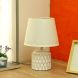 Uniquely Crafted White Ceramic Table Lamp(LAM1898WH)