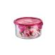 Lock & Lock Tritan Bisfree Round Stackable Container Set, 650 Ml, Pink
