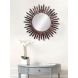 eCraftIndia Brown, Copper and Black Decorative Metal Handcarved Wall Mirror (MIIWCACF_2404_M)