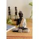 eCraftIndia Handcrafted Meditating Blessing Buddha (MSGB532_SIL)