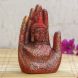 eCraftIndia Sparkle Red Handcrafted Palm Buddha (MSGB539_RD)