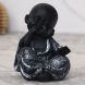 eCraftIndia Decorative Smiling Monk Buddha - Silver (MSGB591_SIL)